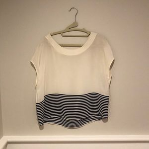 Joie Silky Boatneck Striped Top